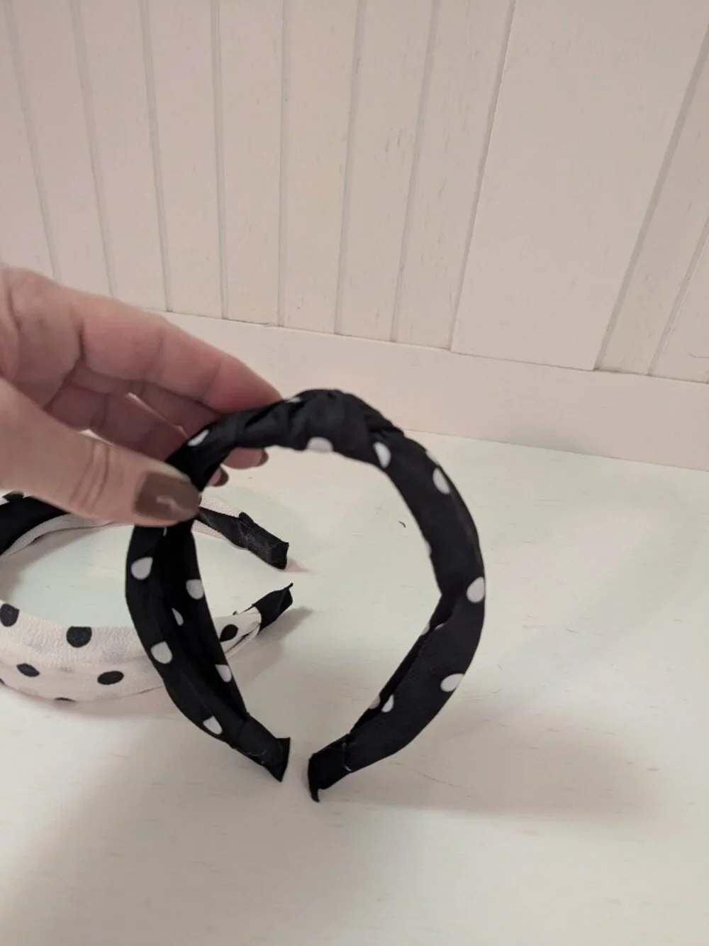 Black & White Polka dot headbands